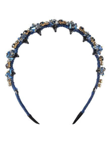 Beaded Headband in Blue