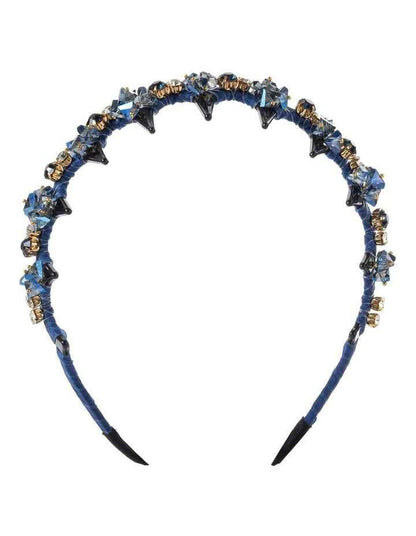 Beaded Headband in Blue
