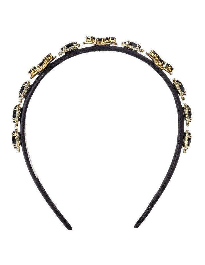 Jewelled Bee Headband in Black