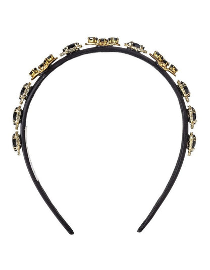 Jewelled Bee Headband in Black