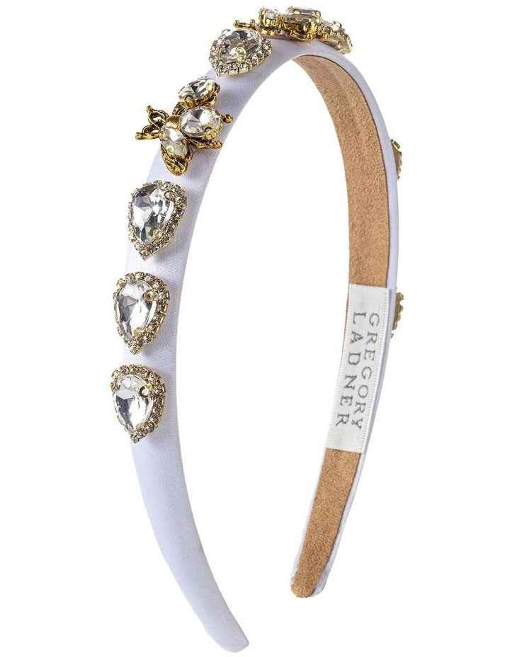 Jewelled Bee Headband in Cream