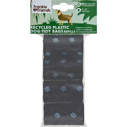 Frankie & Friends Recycled Plastic Dog Tidy Bags Refills 4 x 20 Pack