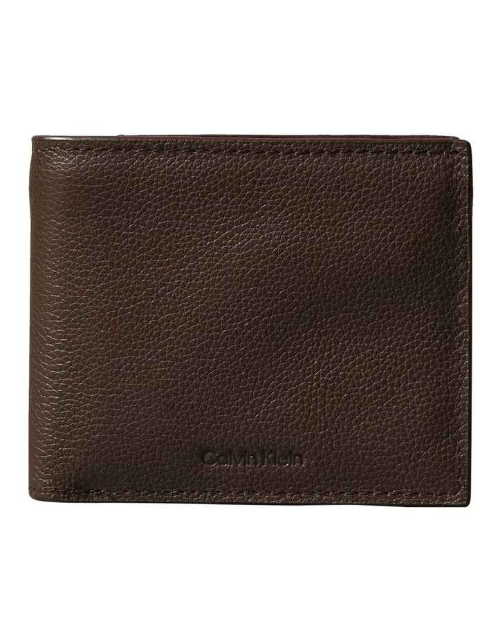Micropebble Billfold with Coin in Brown
