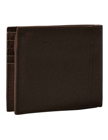 Micropebble Billfold with Coin in Brown