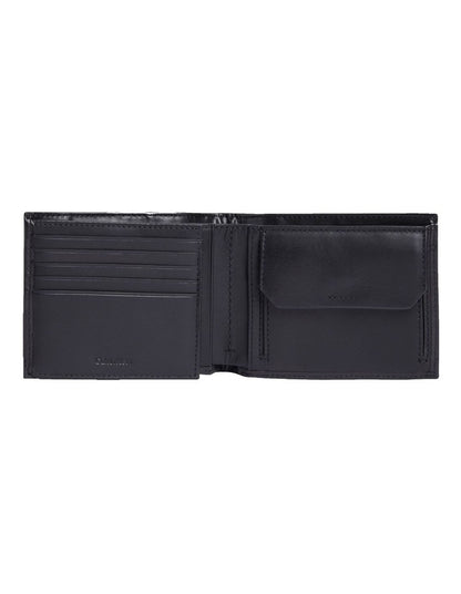 Smooth Trifold with Coin Wallet in Black