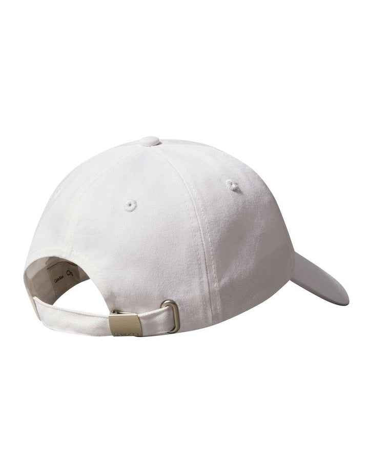 Twill Logo Cap in Brilliant White