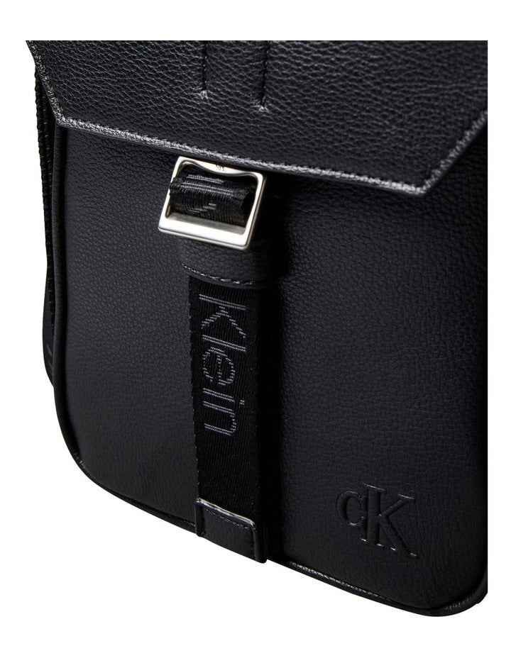 Logo Webbing Reporter Bag in Black