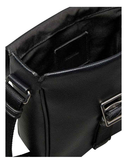 Logo Webbing Reporter Bag in Black