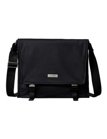 Matte Nylon Messenger Bag in Black