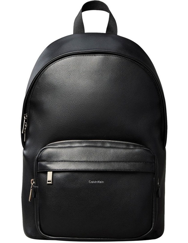 Micro Pebble Round Backpack in Black