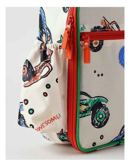 Boys Lunch Bag Monster Truck in Tan