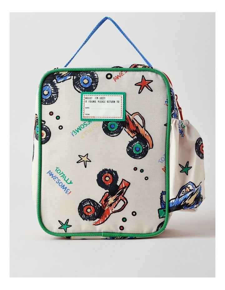 Boys Lunch Bag Monster Truck in Tan