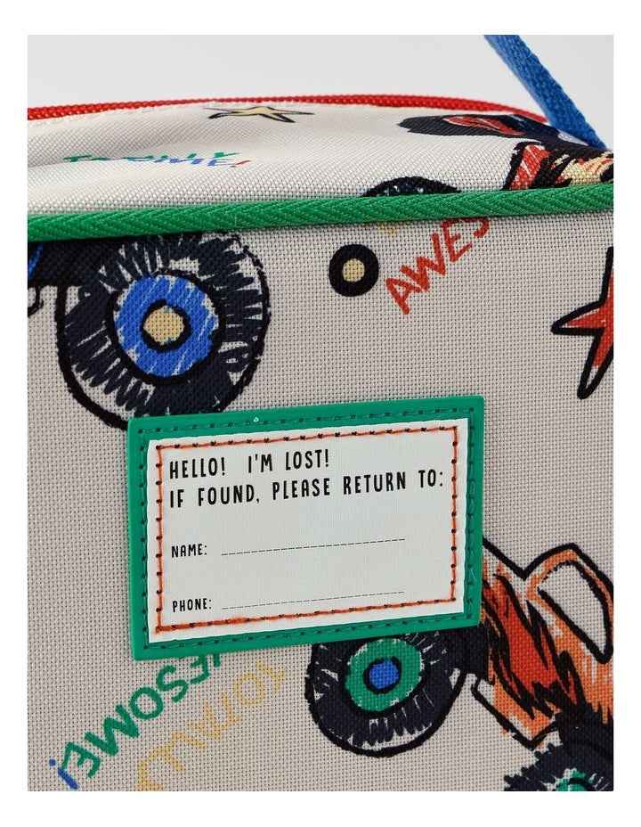 Boys Lunch Bag Monster Truck in Tan