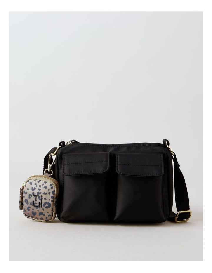 Nylon Cross Body in Black