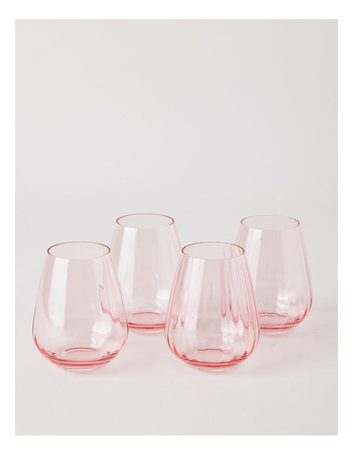 Cordelia Tumbler Set of 4 in Pink