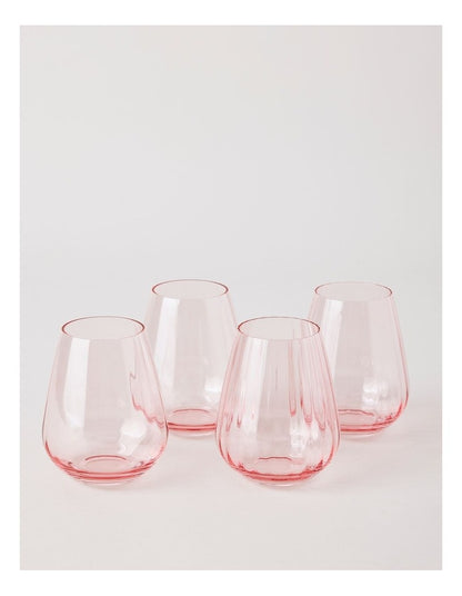 Cordelia Tumbler Set of 4 in Pink