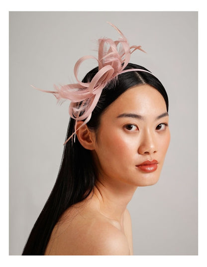 Multi Loop Fascinator in Dusty Pink