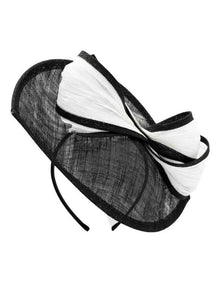 Xanthia Fascinator in Black/White