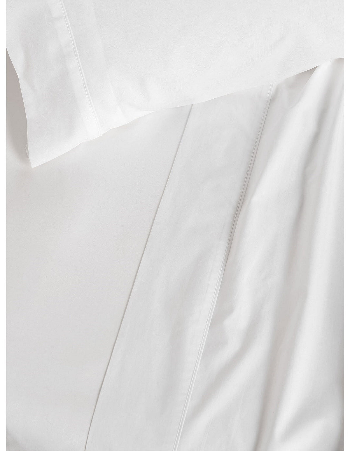 300TC Cotton Percale Single Cotton Sheet Set White