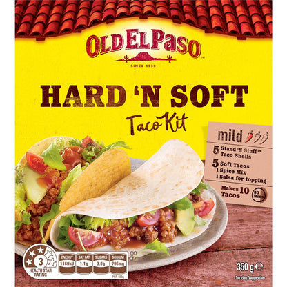 Old El Paso Hard 'n Soft Taco Kit Mexican Style 350g