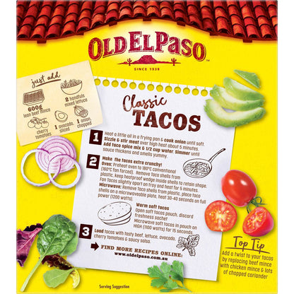 Old El Paso Hard 'n Soft Taco Kit Mexican Style 350g