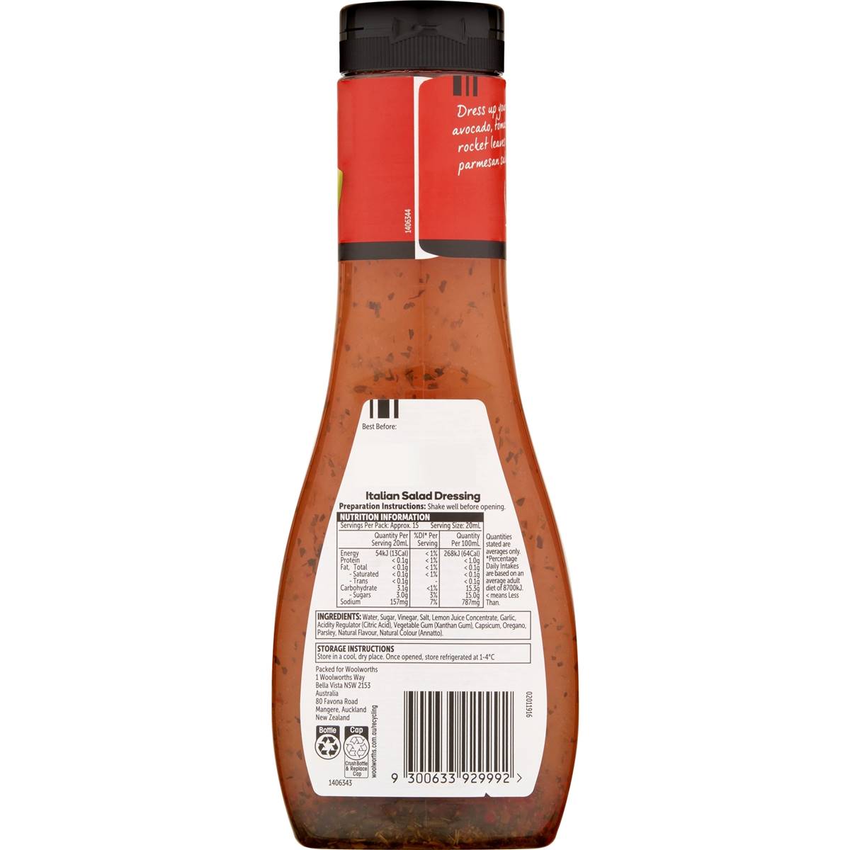Woolworths Italian Dressing 300ml