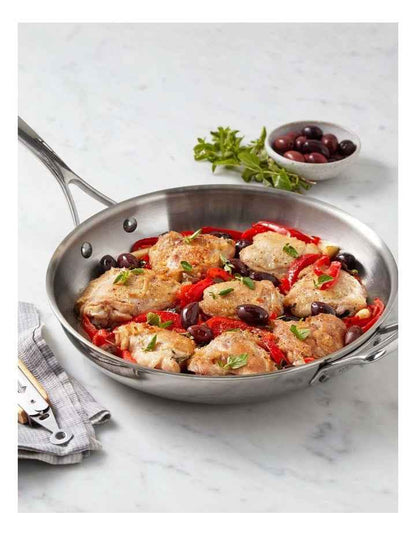 Eternita Clad Stainless Steel Induction Open French Skillet 30cm