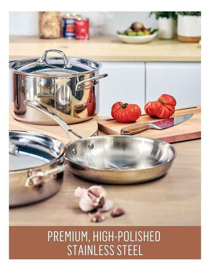 Eternita Clad Stainless Steel Induction Open French Skillet 30cm