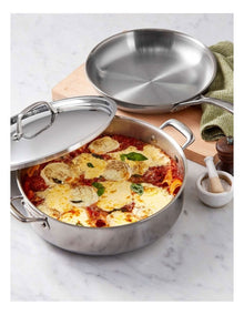 Eternita Clad Stainless Steel Induction Covered Sauteuse 30cm/5.6L