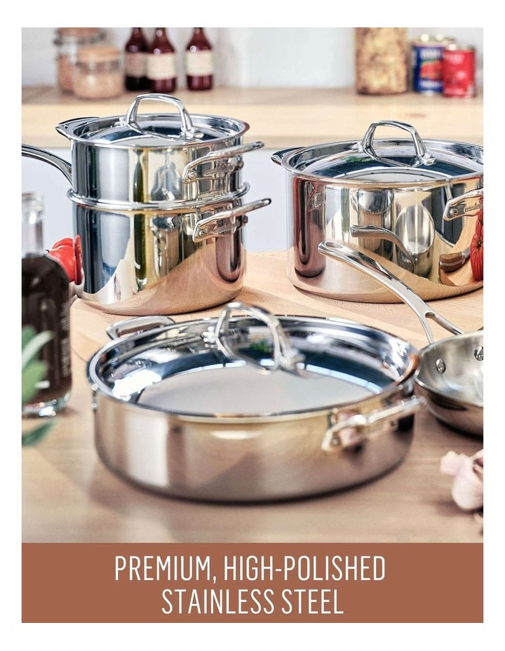 Eternita Clad Stainless Steel Induction Covered Sauteuse 30cm/5.6L