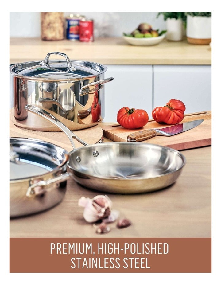 Eternita Clad Stainless Steel Induction Open French Skillet 26cm