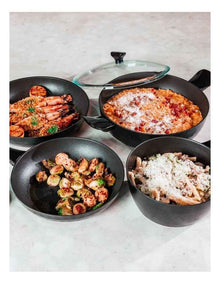 Per Silvia Nonstick Induction Cookware Set 4 Piece in Black