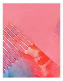 Floral Print Scarf With Fringe in Pink