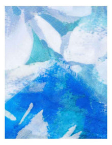 Floral Print Scarf in Blue