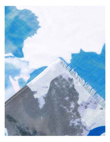 Abstract Painter Print Scarf in Blue