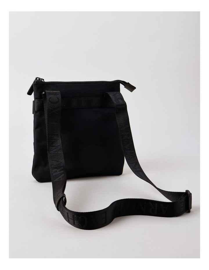 Logo Patch Messenger Bag in Black