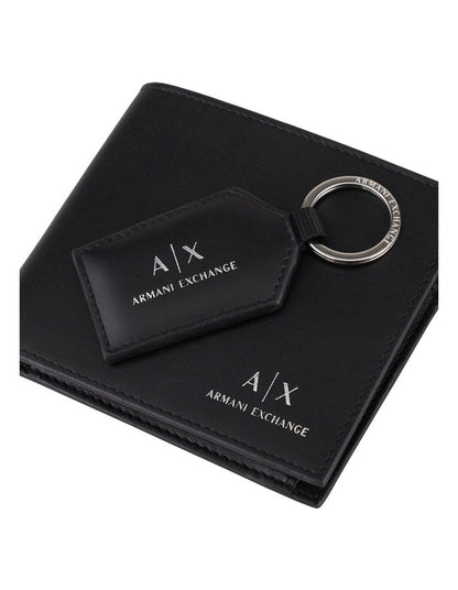 Wallet And Keychain Giftset in Black
