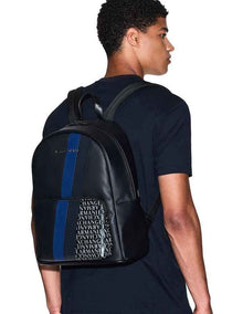 Blue Textured Backpack
