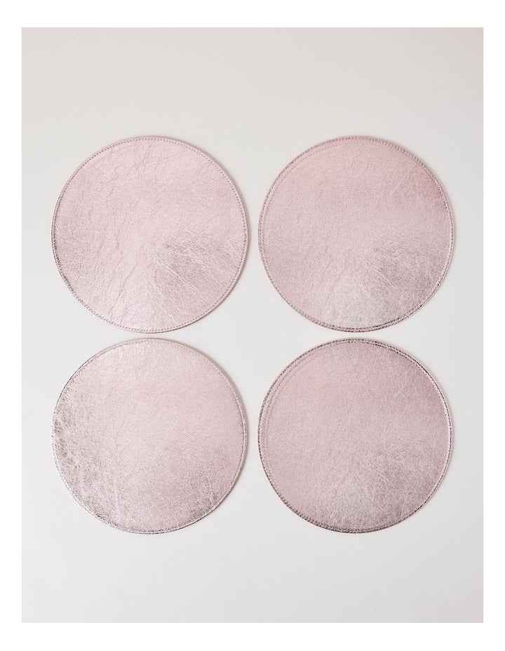 Metallic Placemat Set of 4 in Pink
