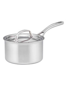 Eternita Clad Stainless Steel Induction Covered Saucepan 16cm/1.8L in Silver
