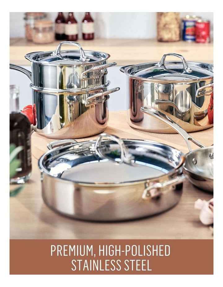 Eternita Clad Stainless Steel Induction Covered Saucepan 16cm/1.8L in Silver