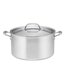 Eternita Clad Stainless Steel Induction Covered Stockpot 30cm/11.3L in Silver