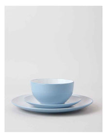 Two Tone 12pc Dinner Set in Blue
