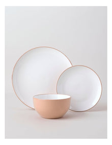 Two Tone 12pc Dinner Set in Taupe