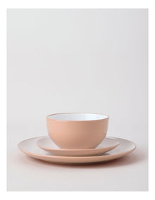 Two Tone 12pc Dinner Set in Taupe