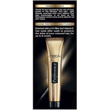 L'Oreal Paris Preference Hair Colour 9.1 Light Ash Blonde each