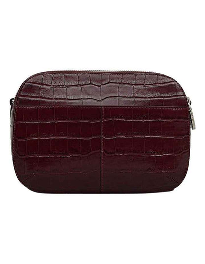 Dukes Place Faux Croc Medium Crossbody Bag in Dark Cherry