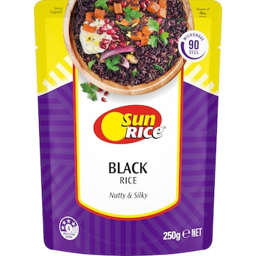 Sunrice Microwave Black Rice Pouch 250g