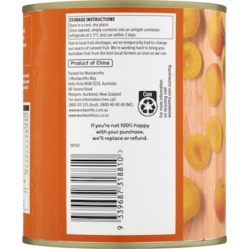 Woolworths Apricots In Juice 825g