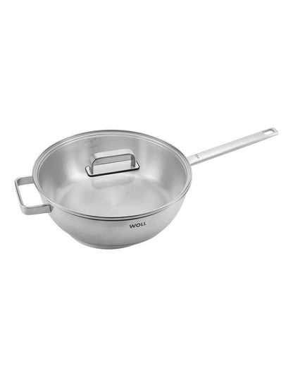 Steel Saute Pan With Lid 28cm in Silver